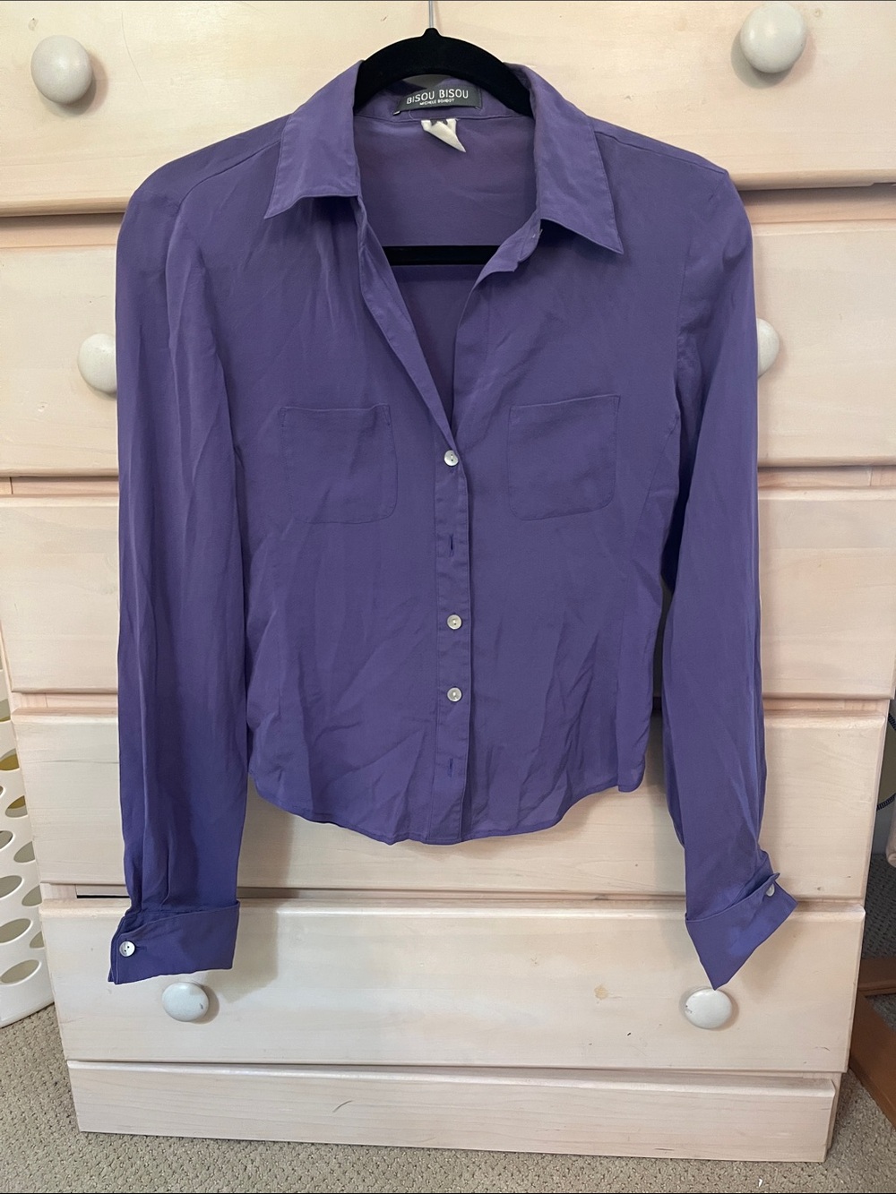 Bisou Bisou Violet Button-Down Shirt